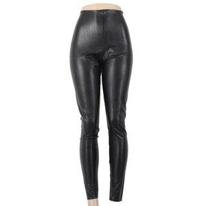 Commando Pant $118 Sz XL x 30  Black Pleather Viscose Elastane Legging Pant